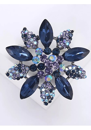 Beautiful Detail Bijuteri Taklının Taşlı Broşu 233479070 Mavi