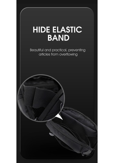 Erkekler İçin Şık Ve Pratik Çapraz Omuz Çantası - Küçük Kare Tasarım İle Modaya Uygun Günlük Erkek Çantası Siyah