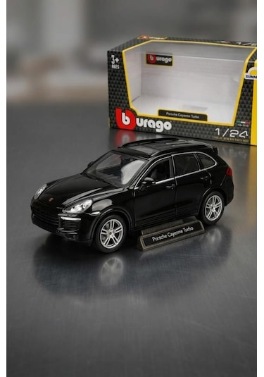 Sunman Burago 1:24 Porsche Cayenne Turbo Model Araba S01021056 18-21056 Siyah