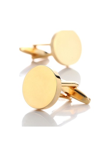 Suntek Erkek Kol Düğmeleri Yuvarlak Kol Düğmeleri Düğün Altın Gül