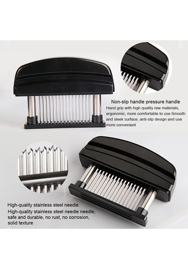 Primepickings 48-pin Şırıltılı Paslanmaz Çelik Et Yumuşatıcı, Tavuk, Biftek, Sığır, Domuz, Balık İçin, Diğer Kullanımlar Diğer