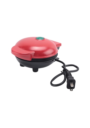 Mini Elektrikli Waffle Makinesi Kahvaltı Waffle Makinesi Abd Fişi Kırmızı
