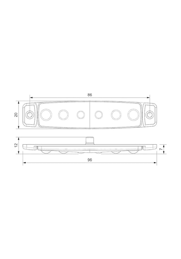 SANEL 6 LEDLİ SARI PARMAK LED LAMBA BASAMAK AYDINLATMA 12V
