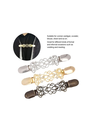 Lemestar Kadın İçin Çinko Alyüminyum Gömlek Kartigan Shawl Kelebek Desenli Kolluk Klembi 3 Adet - Dayanıklı, Güzellik Katıyor Çok Renkli