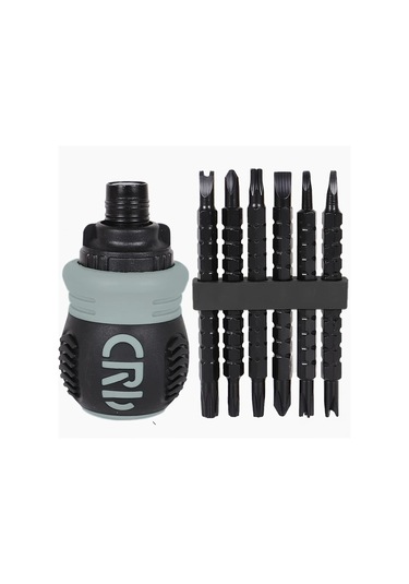 Dashanshop Siyah 7li Çok Amaçlı Teleskobik Tornavida Seti Tork Phillips Uç Değişebilir Diğer