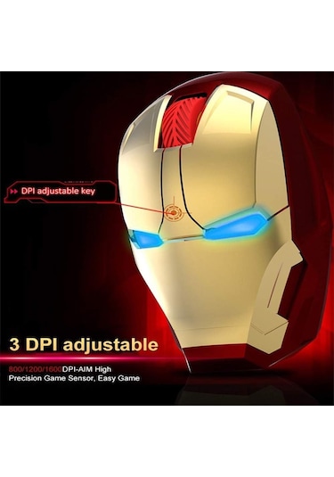 Kablosuz Fare 2.4g Nano Alıcı Usb Kablosuz Fareler 3 Ayarlanabilir Dpı Seviyesi 6 Düğme Altın Diğer