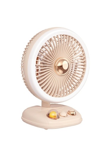 Masaüstü Salınımlı Fan 4000mah Pil Usb Şarj Edilebilir Led Gece Lambası 5533 Beyaz