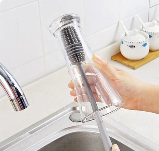 Uzun Saplı Silikon Biberon Ve Kavanoz Yıkama Fırçası 5224 Çok Renkli