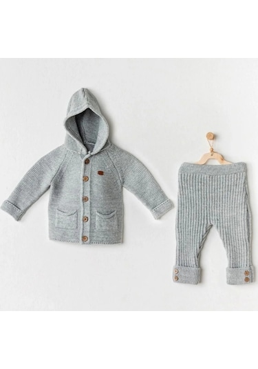 Andy Wawa 2li Takım Triko Gri Melanj-10079 Gri