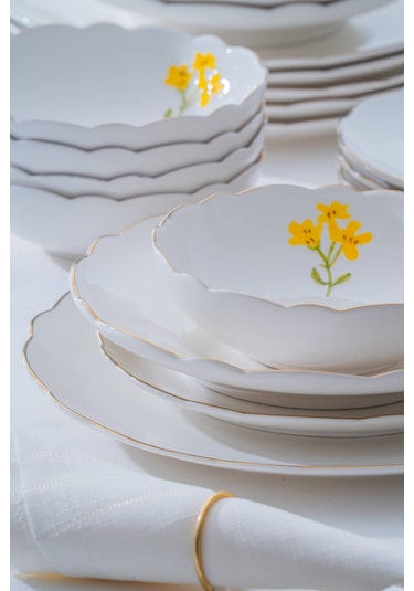 De Santiago 6 Kişilik 24 Parça Yemek Takımı Renkli