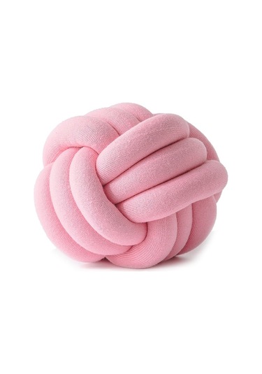 Sones El Yapımı Düğümlü Top Yastık, Boyut: Çap: 25 30cm Pembe