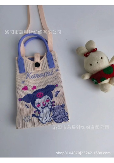 Yaz Sıcak Satış Sezon Örme Küçük Kare Çanta Kaliteli Çanta Crossbody Cep Light Pink Little Witch Açık Pembe