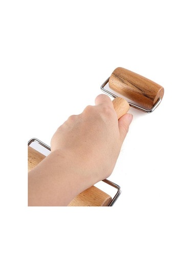 Çift Uçlu Ahşap Itme Hamur Oklava Manuel Pizza Rulo Çerez Pişirme Aracı