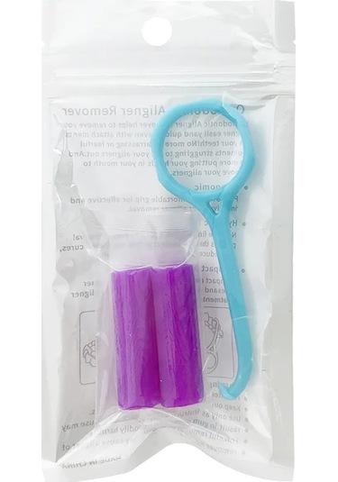 Ortodonti Hizalayıcı Diş Chewies Görünmez Çıkarılabilir Parantez Çıkarıcı Kanca Hizalayıcı Aracı Silikon Tepsi Koltuklar Meyve Aromalı Mavi