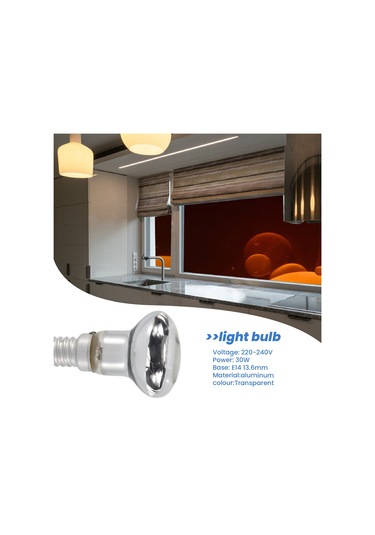 Lav Lambası E14 R39 30w Spot Işığı Yansıtıcı Spot Işık Ampulleri 1 Adet
