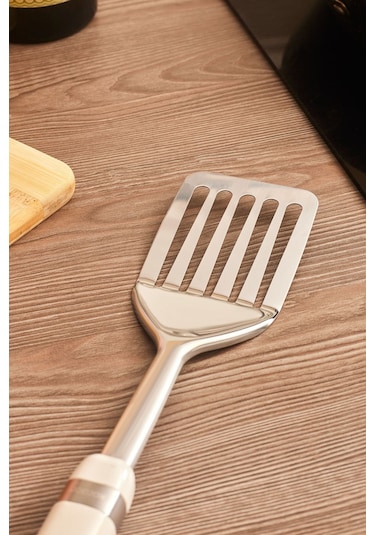 Karaca Mastermaid Oluklu Spatula Krem