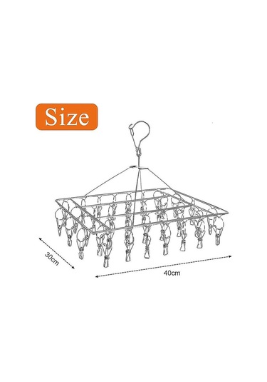 Küçük Çamaşırlar İçin 36 Mandallı Kompakt Rüzgar Geçirmez Çorap Kurutucusu B Diğer