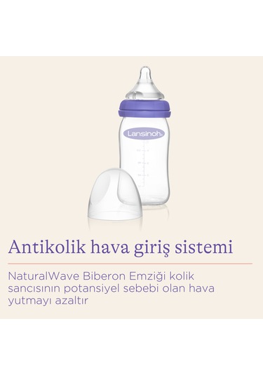 Lansinoh Natural Wave 160 ML Cam Biberon