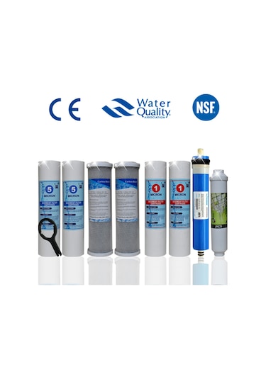 Açık Kasa Su Arıtma Cihazı Filtre Yıllık Filtre Seti Nsf Onaylı