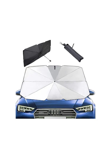 Araç Oto Güneşlik Katlanabilir Şemsiye Ön Cam Güneşlik 145cm-80cm