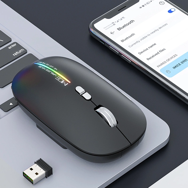 Sones İmıce G901 Bluetooth Çift Modlu 7 Düğmeli Sessiz Kablosuz Oyun Faresi Diğer
