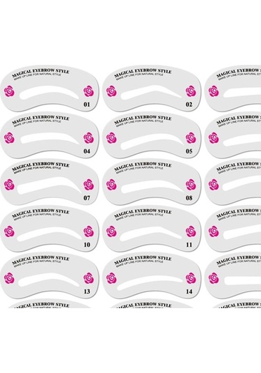 Electronıc Outlet Suntek Şekillendirme Şablonları Pudrası Kiti, Kaş Şekillendirme Kaş Damga Seti Diğer