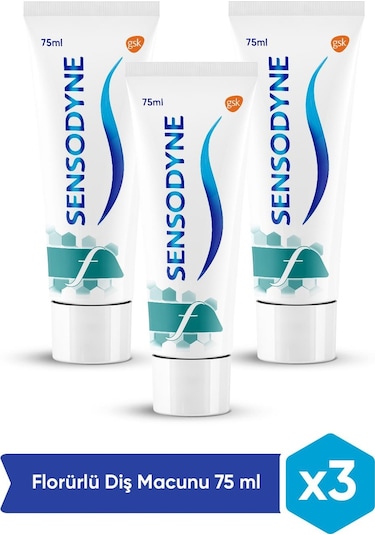 Sensodyne Günlük Koruma F Florürlü Diş Macunu 3 x 75 ML