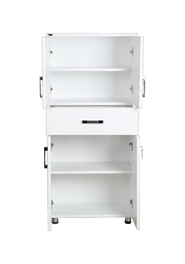 Çok Amaçlı 13638 Dolap 130 Hard Parlak Beyaz Suntalem 4raf Kutu Sevk El Yapım Ceviz