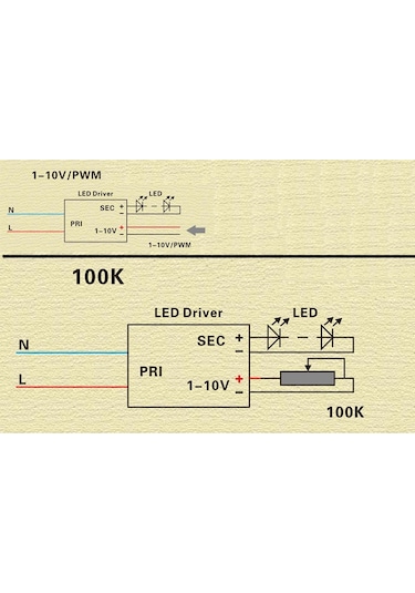 24v 100w Triyak - 1-10v Dimli Sabit Voltaj Led Sürücü