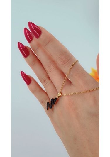 Bhs Life Kadın Yılan Model Gold Renk Çelik Kolye Altın