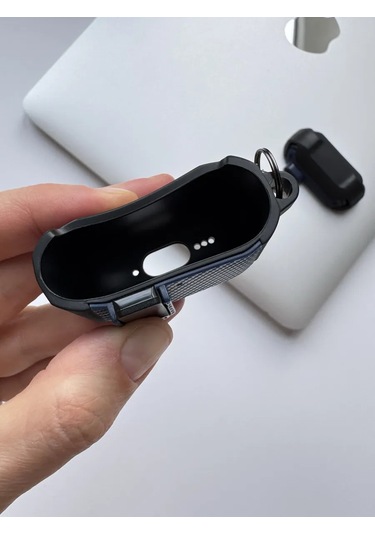 Life Tech. Airpods Uyumlu 4 İçin Koruyucu Kılıf, Karabinalı Kılıf 396531876 Mavi