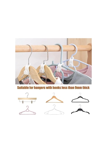 Beyaz 50 Adet Elbise Askısı Genişletici Klipler Uzay Tasarrufu Konektörü Kanca Basamaklı Askılar Kanca Ev Dolap Depolama Raf Organizasyonu 10 Beyaz