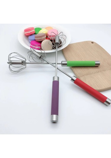 Kosona 12 İnç 430 Paslanmaz Çelik, Yüksek Sıcaklık Dayanıklı, Yıkama Kolay Yarı Otomatik Yumurta Çırpıcı - Mutfak Aleti Diğer