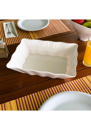 Alezy 556 Göreme Melamin Termostar Lagün Ekmeklik 26x20 Cm Beyaz