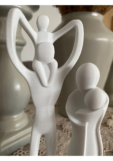 Anne Baba Çocuklar Biblosu Aile Temalı Hediyelik Dekoratif Obje 19 Cm