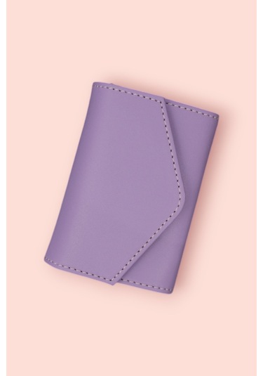 Modica Paris - Vegan Deri Akordiyon Kartlık Cüzdan Şıklık Ve Fonksiyonun Buluştuğu Kusursuz Tasarım Lila