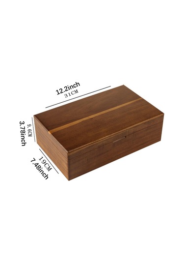 Homyl Çay Poşeti Kutusu Restoran Bar Ofis Için Bölmeli Pratik Odun