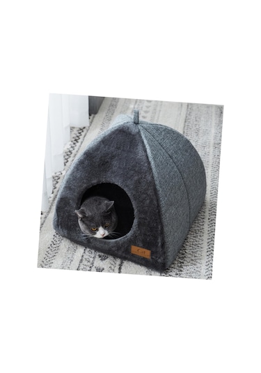 Geeroyoo Üçgen Kedi Yatağı Sıcak Kalın