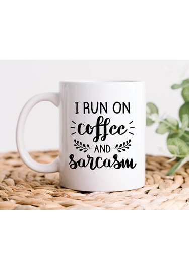 İngilizce Kahve Seven Arkadaş İçin Hediye, Kahve Temalı Kupa Bardak, Alaycı Kahve Kupa