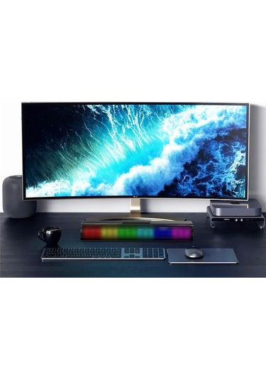 Samdoo 10w 3 Hoparlörlü Bluetooth Hoparlör, Hifi Ev Sinema Sistemi, Usb/aux Desteği, Led Işıklı, 5.0 Bluetooth, 4 Saat Çalma Süresi