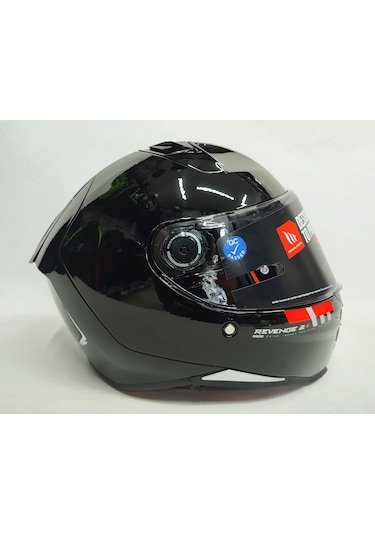 Mt Revenge 2 Solid A11 Şeffaf Vizörlü Kask Parlak Siyah