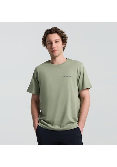 Columbia Cs0415 Csc M Comfort Pasteled Framed Ss Tee Erkek T-shirt-29974 Kahverengi