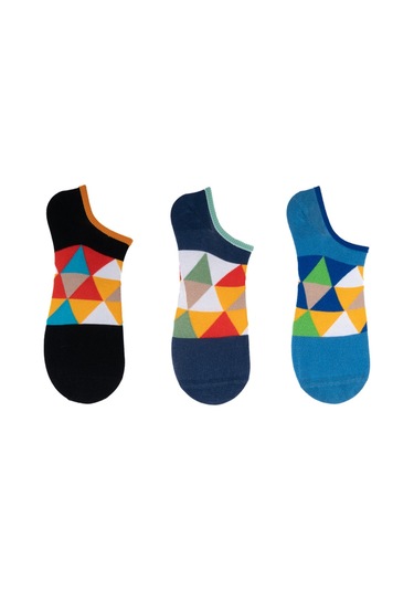 The Socks Company 3 Çift Özel Kutulu Erkek Görünmez Çorap 23SDCR154P Gri