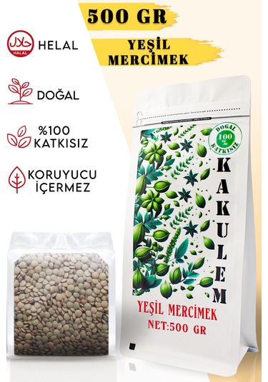 Kakulem Köy Mahsulu Yerli Yeşil Mercimek 500 G
