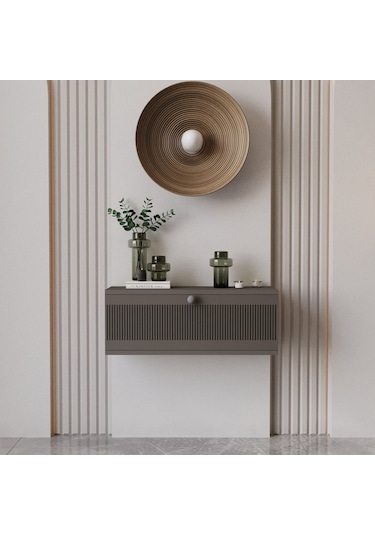 Melura Home Melura Dresuar %100 Mdf Kapaklı Duvara Monte Gri