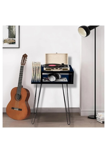 Plak Ve Pikap Sehpası Metal Ayaklı