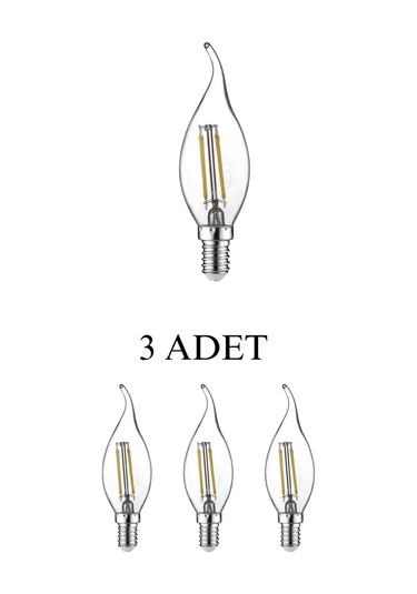 Horoz 001-014-0004 Led Filament Ampul 4w E14 Duy Beyaz Işık - 3 Lü Paket