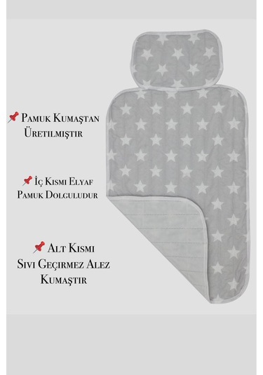 MorPort Pratik Alt Değiştirme Matı Minderi Alt Değiştirme Pedi Bakım Örtüsü Gri