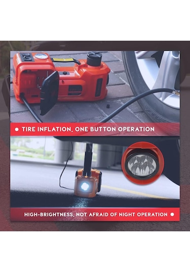 Elektrikli Araba Kriko Kiti 5 Ton 12v Hidrolik Kriko Seti