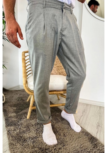 Saklımoda Chekcich Jogger Pantolon Grı Çok Renkli